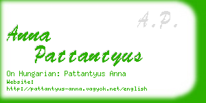 anna pattantyus business card